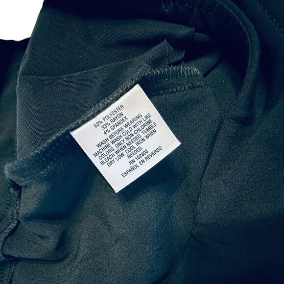 JM Collection Black Pull on Tummy Control Slim Leg Trousers Pants Size 8 Petite - Picture 6 of 10